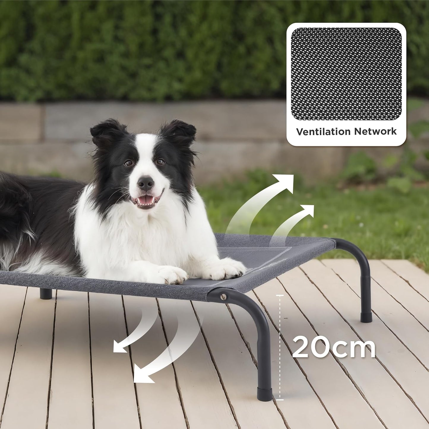 Elevate Your Pup's Comfort with the Stylish and Versatile Raised Dog Bed! Perfect for Outdoor Adventures and Cozy Naps! 🌈🐕