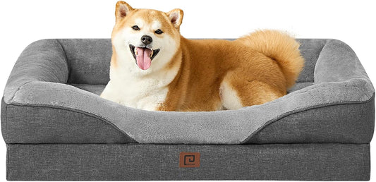 Transform Your Pup's Sleep with the Cozy & Supportive Large Memory Foam Dog Bed! 🐾✨ Perfect for All Breeds and Life Stages!