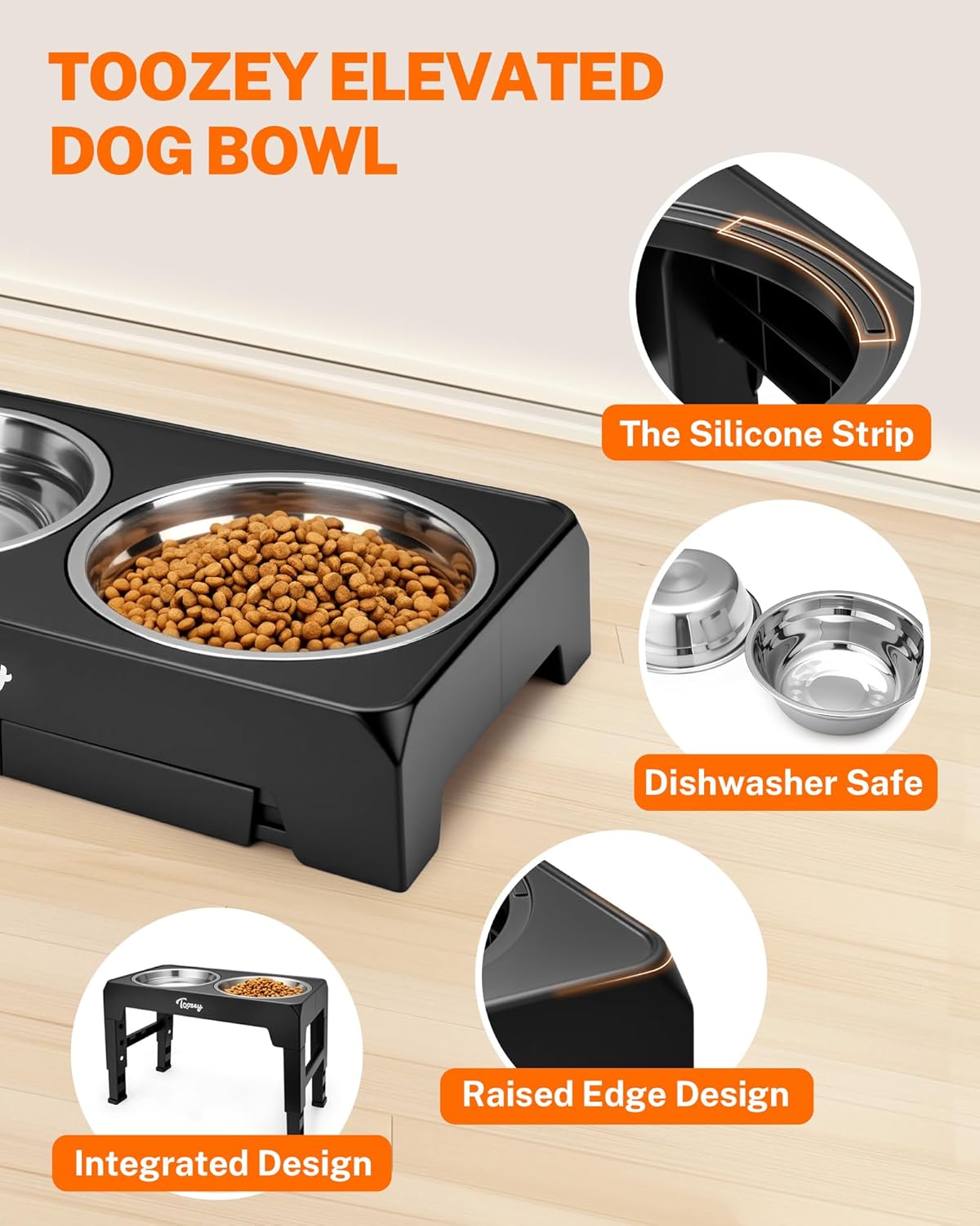 Elevate Your Pup's Dining Experience with the Stylish & Adjustable Raised Dog Bowl - Perfect for All Sizes!