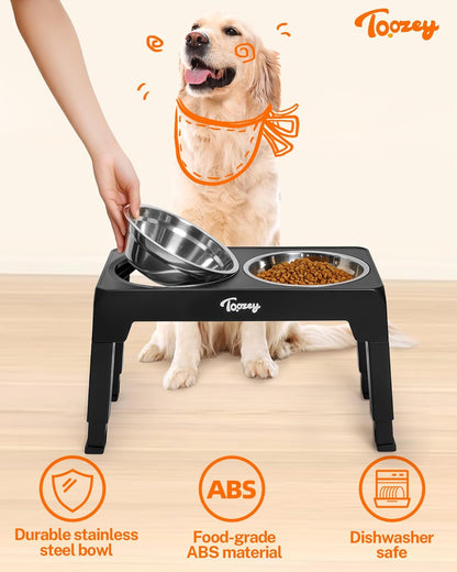 Elevate Your Pup's Dining Experience with the Stylish & Adjustable Raised Dog Bowl - Perfect for All Sizes!