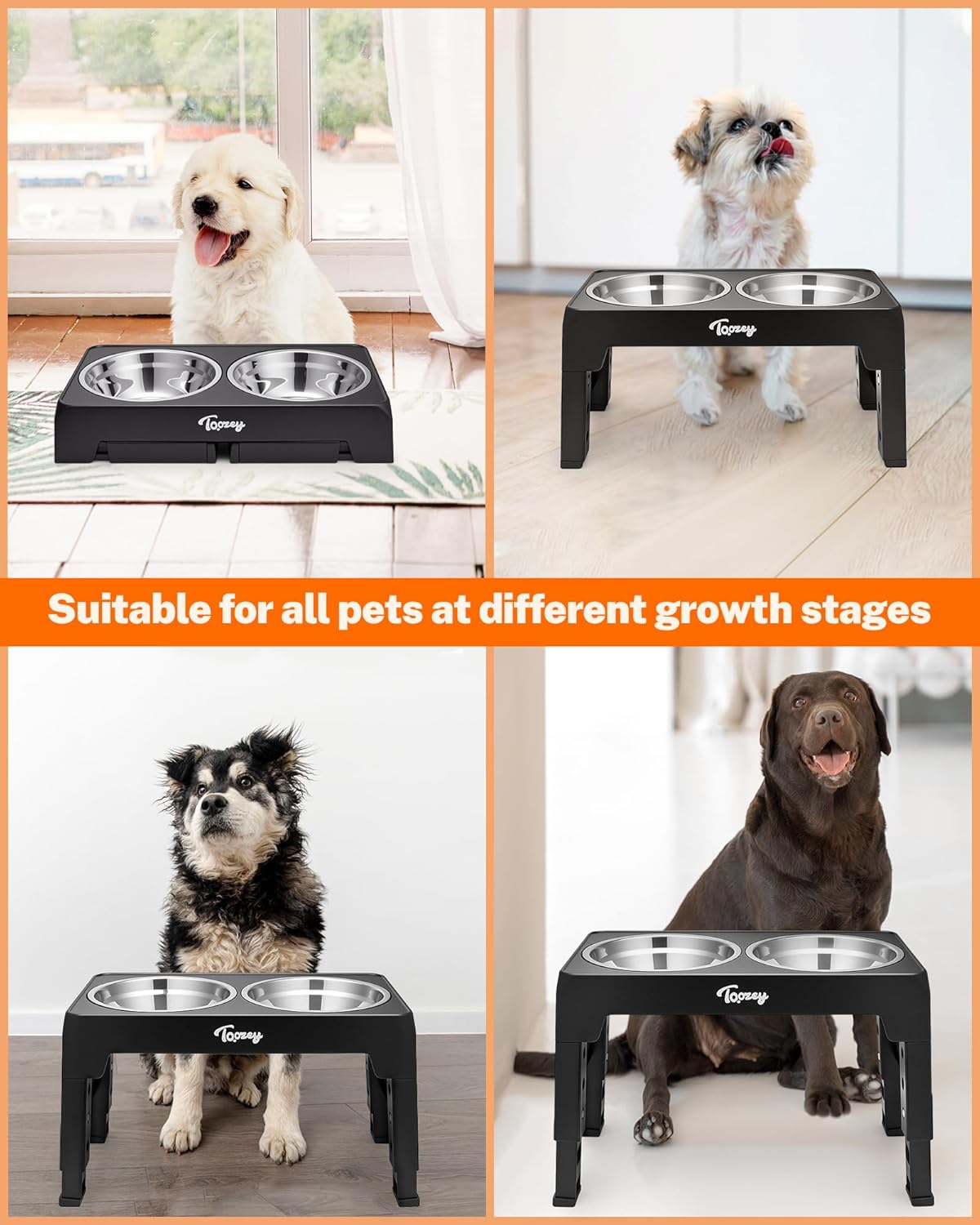 Elevate Your Pup's Dining Experience with the Stylish & Adjustable Raised Dog Bowl - Perfect for All Sizes!