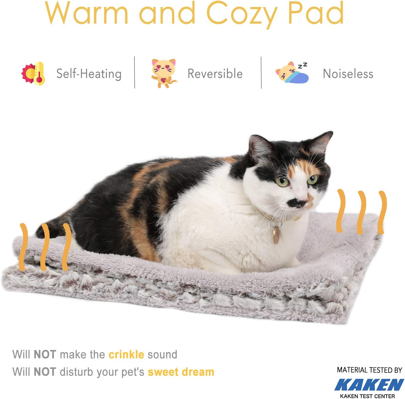 Pamper Your Purring Pal with the Cozy Self-Heating Cat Bed – Snuggly, Washable, and Reversible! 🐈💖 70 x 47 cm of Heavenly Warmth for Ultimate Comfort!