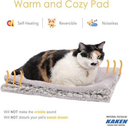Pamper Your Purring Pal with the Cozy Self-Heating Cat Bed – Snuggly, Washable, and Reversible! 🐈💖 70 x 47 cm of Heavenly Warmth for Ultimate Comfort!