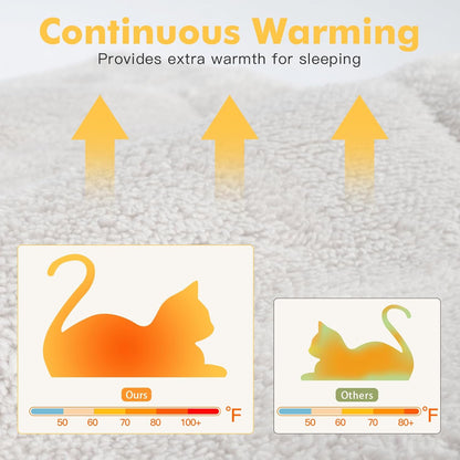 Pamper Your Purring Pal with the Cozy Self-Heating Cat Bed – Snuggly, Washable, and Reversible! 🐈💖 70 x 47 cm of Heavenly Warmth for Ultimate Comfort!