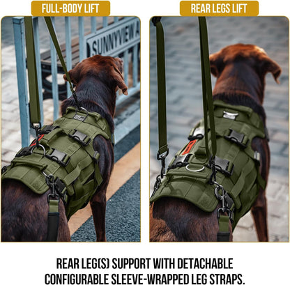 Boost Your Dog's Mobility with the Ultimate Lift Harness! Support for Large Dogs in Olive (XL) 🐾💚
