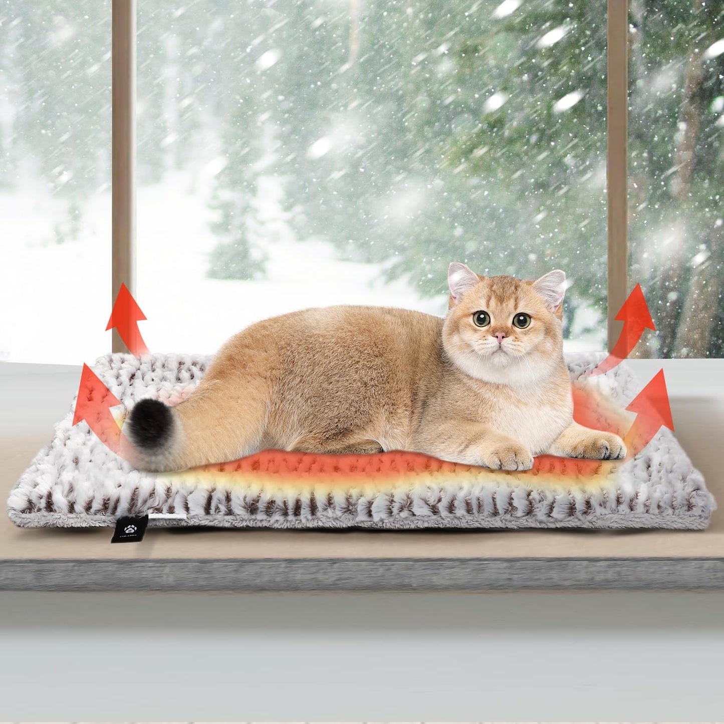 Pamper Your Purring Pal with the Cozy Self-Heating Cat Bed – Snuggly, Washable, and Reversible! 🐈💖 70 x 47 cm of Heavenly Warmth for Ultimate Comfort!