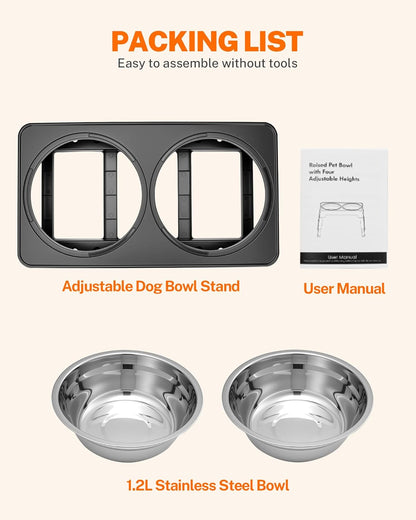 Elevate Your Pup's Dining Experience with the Stylish & Adjustable Raised Dog Bowl - Perfect for All Sizes!