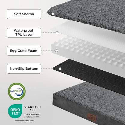 Pamper Your Pup with the Cozy & Washable Large Orthopedic Dog Bed - The Ultimate Crate Companion for Comfort!