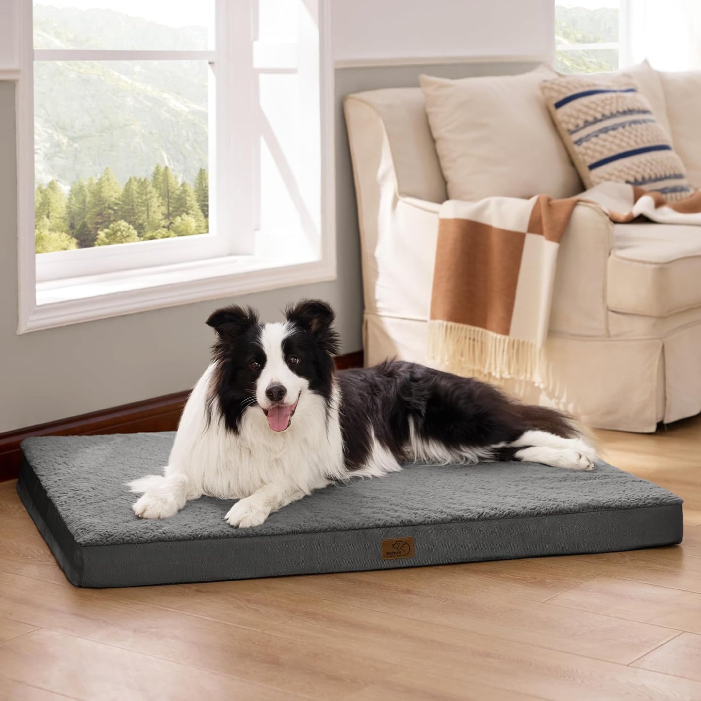 Pamper Your Pup with the Cozy & Washable Large Orthopedic Dog Bed - The Ultimate Crate Companion for Comfort!