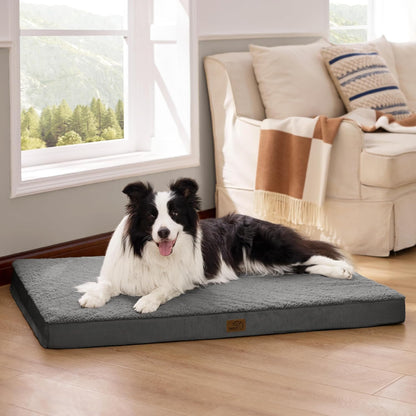 Pamper Your Pup with the Cozy & Washable Large Orthopedic Dog Bed - The Ultimate Crate Companion for Comfort!