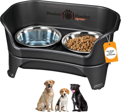 Elevate Your Pup's Mealtime Experience! 🐾 Stylish & Mess-Proof Dog Bowls in Midnight Black – Ideal for Medium to Large Breeds! 🍽️🐶 #DogLovers #PetProducts