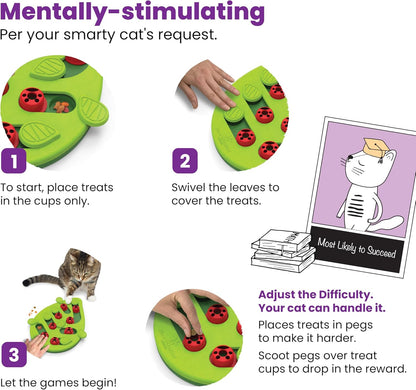 Transform Your Cat's Playtime with the Nina Ottosson Buggin' Out Interactive Treat Puzzle Toy!