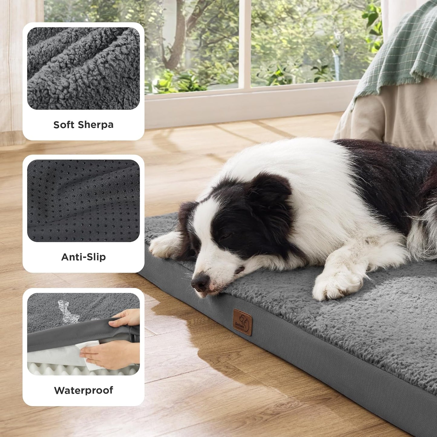 Pamper Your Pup with the Cozy & Washable Large Orthopedic Dog Bed - The Ultimate Crate Companion for Comfort!